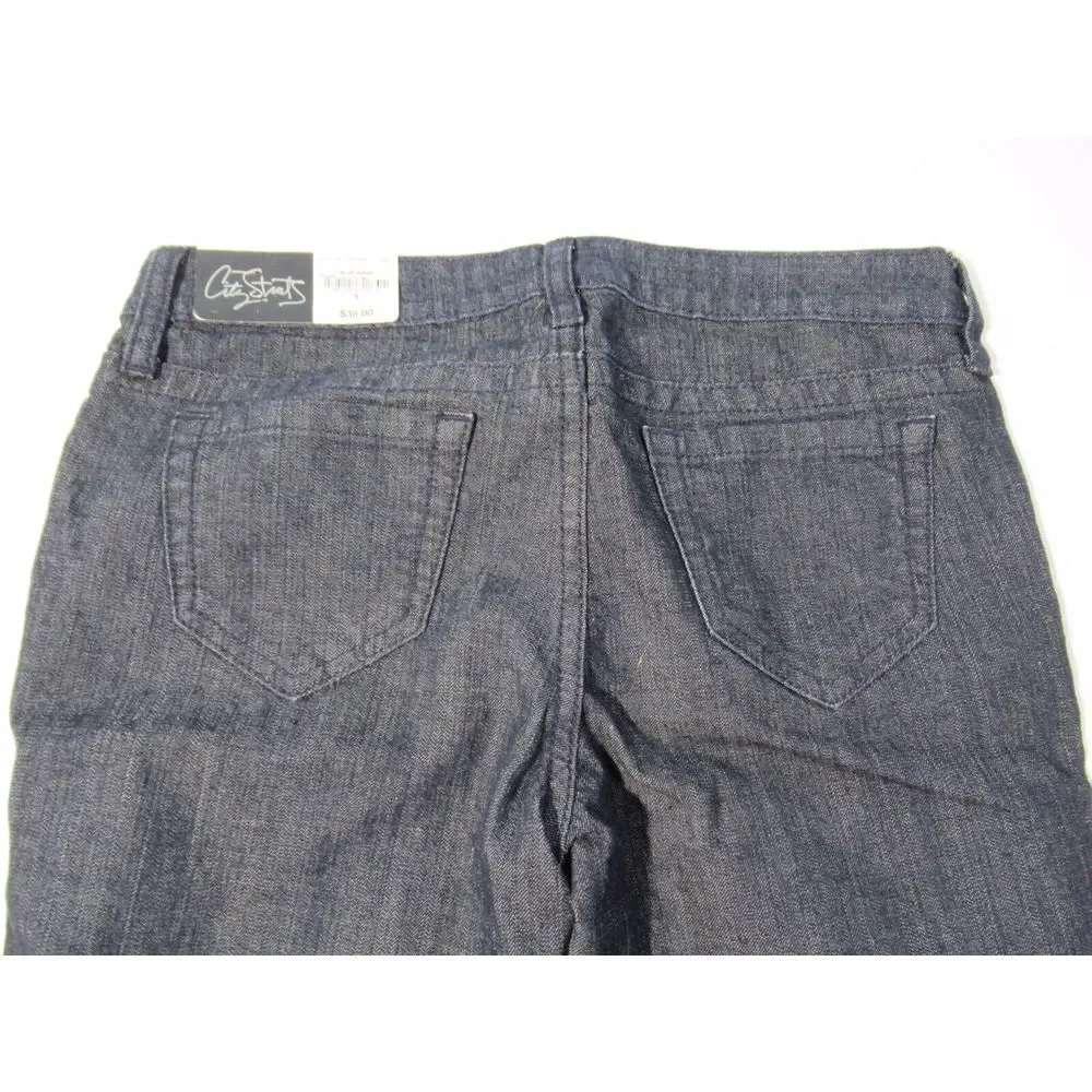 City Streets Ladies Blue Low Rise Jean Shorts Size 5 Studded Embellished NWT A16